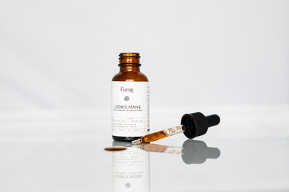 Relaxation Mentale pour le Bien-être | LION MANE, extrait liquide de champignon Lion's Mane avec pipette.